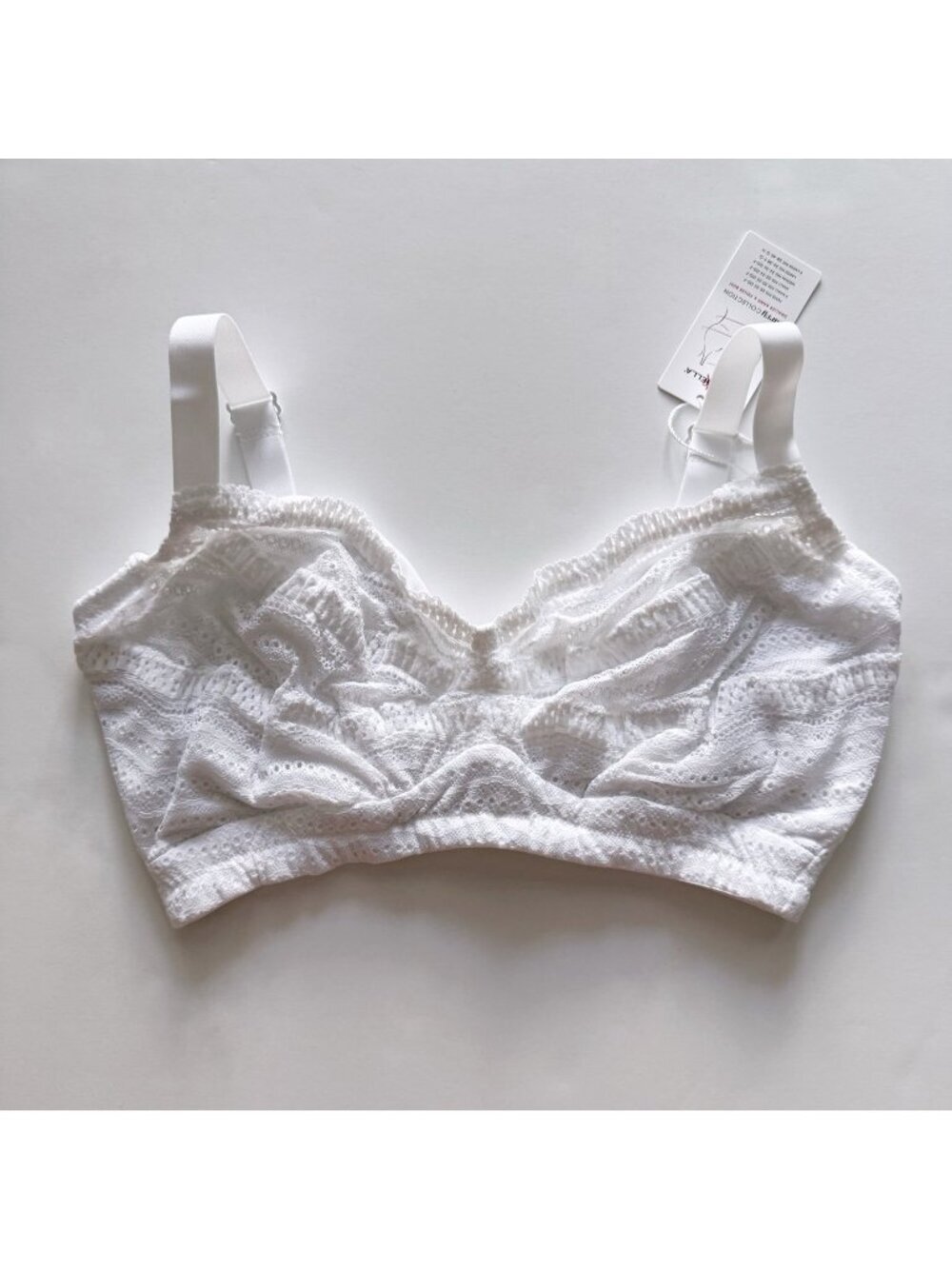 Cosabella Dolce Curvy Bralette White S Small fits 32-34 DD-F NWT